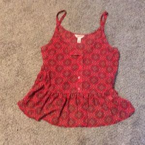 Sleeveless pattern tank